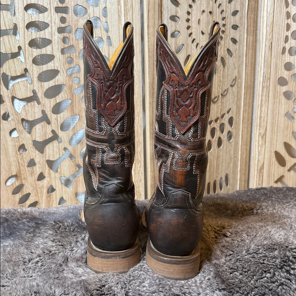 Tin Haul Western Leather Boots - Brown - Picture 4 of 11